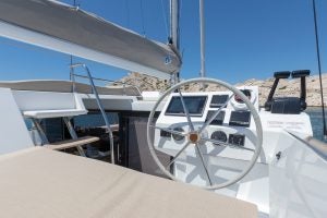 Fountaine Pajot Astrea 42 yacht helm