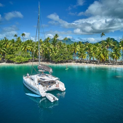 Dream Yacht with guaranteed income program anchored in Tahiti