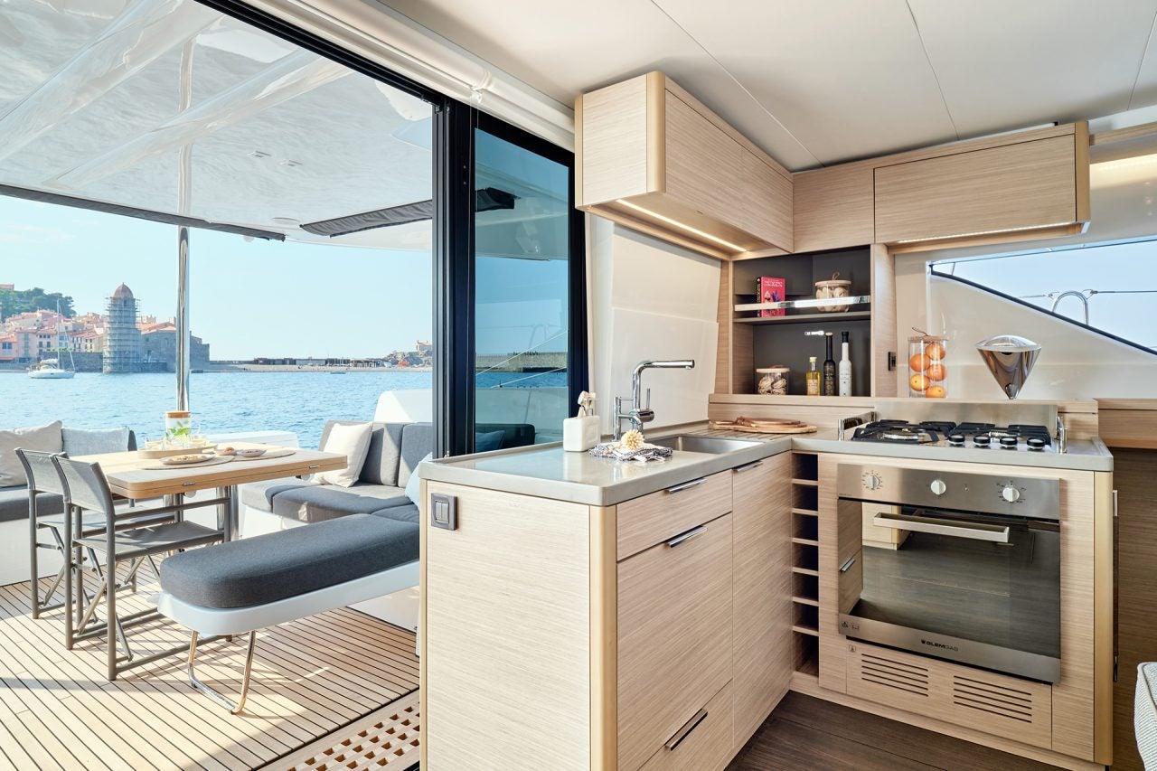 Lagoon 51 yacht galley interior