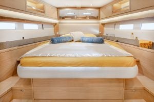 Dufour 530 monohull sailboat cabin bed