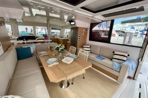 Bali Catspace salon with rear door and windows open to outdoors