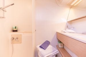 Bathroom on the Dufour 41 sailing monohull