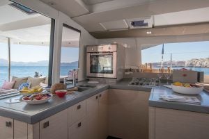 Fountaine Pajot Astrea 42 electric catamaran galley kitchen