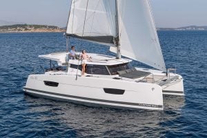 Fountaine Pajot Isla 40 yacht sailing off shore