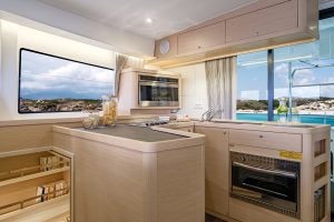 Lagoon 42 sailboat galley