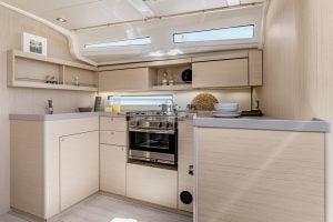 U-shaped galley on the Beneteau Oceanis 40.1 sailboat