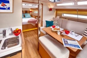 Sun Odyssey 440 monohull dining area