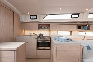 Beneteau Oceanis 46.1 monohull galley with stove and sink