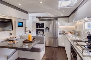 Lagoon 77 luxury sailing catamaran kitchen