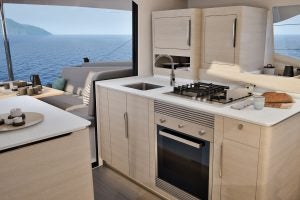 New Fountaine Pajot 44 catamaran kitchen interior